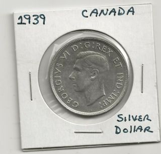 1939 $1 Canada Silver Dollar Royal Visit Ship To Usa Only