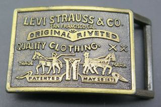 Levis Clothing Company Small Vintage Belt Buckle