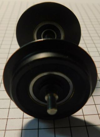 SV BBS - 2 G Scale Black Metal EZ - Roll Ball Bearing Wheel Set (Each) 2