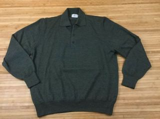 Vintage Linea Uomo Made In Italy Merino Wool Polo Sweater Size 50 Medium