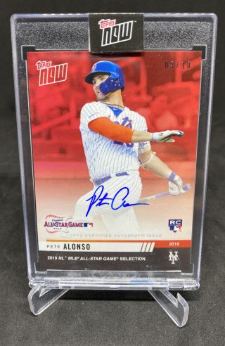 2019 Topps Now Pete Alonso Rc Auto All - Star Derby Champ /10