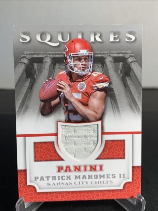 2017 Panini Football Patrick Mahomes Ii Squires Rc Rookie Jersey Relic Sq - Pm