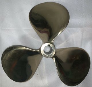 Vintage 3 Blade Polished Brass Boat Propeller 12 Inches X 15 Inches Boat Prop