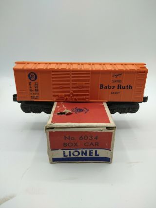Lionel 6034 Pennsylvania Orange Baby Ruth Boxcar