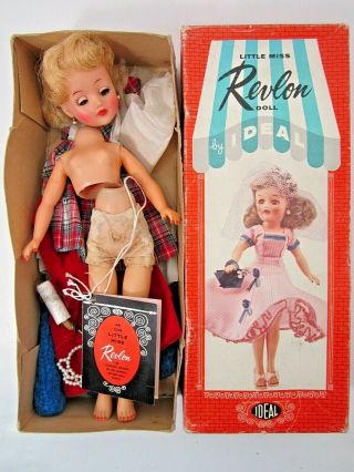 Vintage Ideal Little Miss Revlon Doll With Tag Needs To Be Restrung