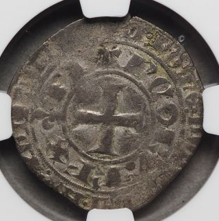 FRANCE.  Charles V,  1364 - 1380.  Silver Blanc,  NGC VF25 2