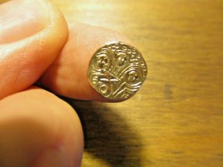 Anglo Saxon Style Imitation Gold Thrymsa 14k Tremisis,  Silver Sceat