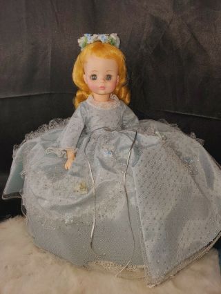 Madame Alexander Doll 1548 Cinderella Vintage Doll 14 " Blonde Blue Dress Sleep