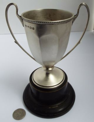 English Antique 1926 Mappin & Webb Sterling Silver Trophy Cup With No Engravings