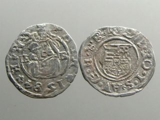 Rudolf Ii Hungary Ar Denar_dated 1584 Ad_madonna/child_1st Dated Coins
