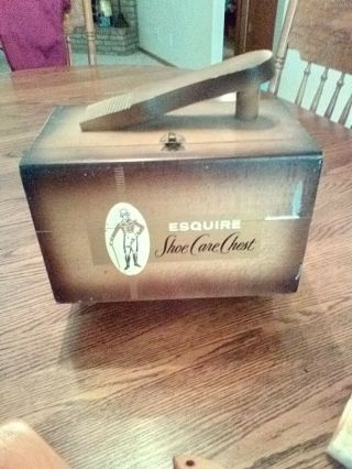 Vintage Esquire Shoe Care Chest Deluxe Box With