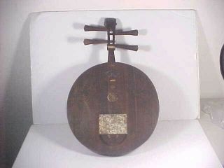 Antique Chinese Pipa Lute Guitar Musical Instrument Repair Restore