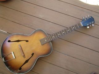 Antique Egmond Archtop Acoustic Guitar Made In Holland Old & Harmony