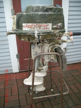 1959 Johnson Sea Horse 5.  5hp Tuned Antique Vintage Fresh Water Outboard Motor