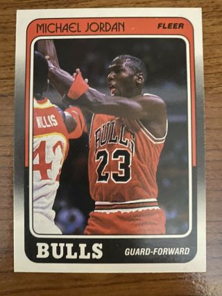 1988 - 1989 Fleer Michael Jordan Chicago Bulls 17 Card