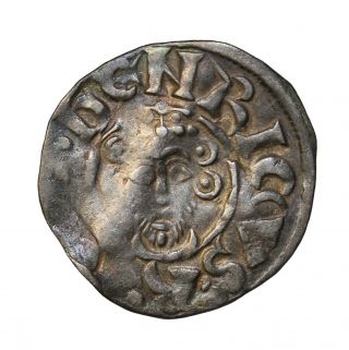 England King John 1199 - 1216 Silver Penny Class 6b Canterbury Iohan S.  1354