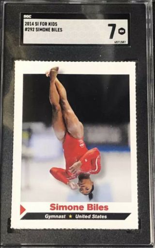 2014 Sports Illustrated For Kids Simone Biles Rookie Rc 292 Sgc 7 Olympics
