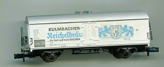 2 x FLEISCHMANN 8326 KULMBACHER refrigerated bier wagons N Gauge (5) 3