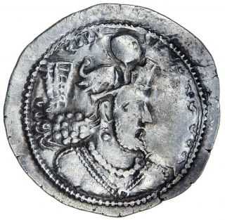 Sasanian Kings Vahrām (bahram) Iv 388 - 399 Ar Drachm Taxila Sns Type Ib2/3