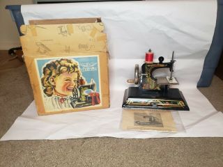 Antique Casige 116 Toy Hand Crank Sewing Machine Art Deco