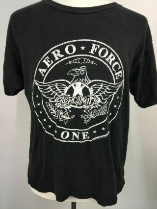 Vtg Aerosmith Aero Force One 2000 Concert Tour Black T Shirt Classic Rock L