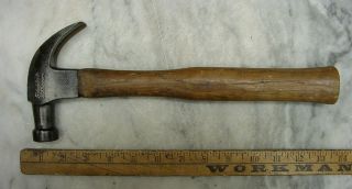 Antique Philadelphia Tool Co.  Curved Claw Hammer,  1lb.  6.  6oz,  Steel