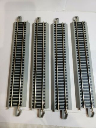 4 Sections Bachmann 92123 Ho Scale Nickel Silver 9 " Straight E - Z Gray Track