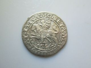 Poland Medieval 16 Century Silver Coin 1/2 Grozs 1564 Sigismund - August