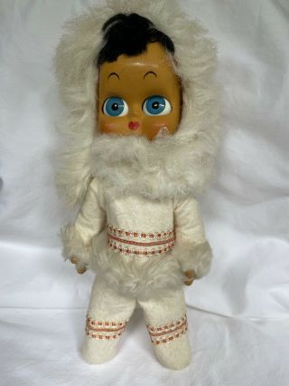 Vintage Rare Dedo Big Eye Doll Italy Brev Movable Eyes Eskimo