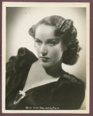Fay Wray 1939 Glamour Portrait Photo Smashing The Spy Ring J675