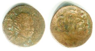 Central Asia Sogd Bukhara,  Ae Coin,  Portrait,  Unknown Ruler.  5