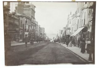 Isle Of Wight Ryde Street Antique Photo 1910.