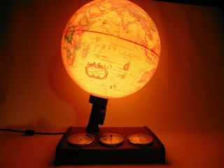1980 Scan Globe 12 " Lighted World Spot Globe Weather Station Denmark