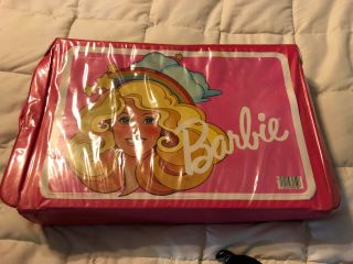 Vintage 1983 Tara Toy Corp Pink Fashion Doll Barbie Carrying Case Tote Trunk