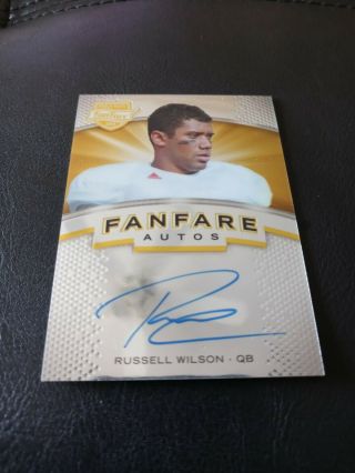 Russell Wilson Rookie Auto Rc 2012 Press Pass Fanfare Auto