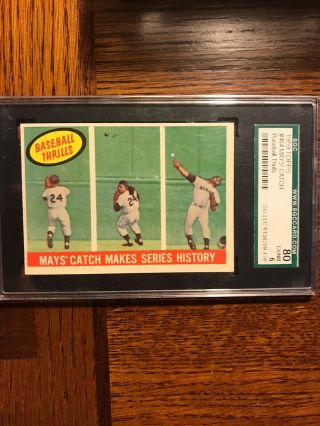 1959 Topps Willie Mays 464 Sgc 6 The Catch Sharp Iconic Card