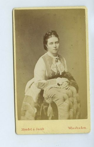 Crown Princess Of Prussia C1870s Cdv Photo By Mondel & Jacob Weisbaden