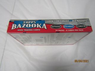 2005 TOPPS BAZOOKA MLB BASEBALL HOBBY BOX OF PACKS,  3 RELIC CARDS 2