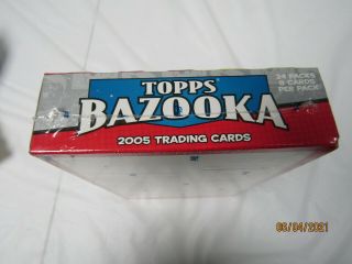 2005 TOPPS BAZOOKA MLB BASEBALL HOBBY BOX OF PACKS,  3 RELIC CARDS 3