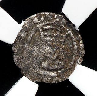 England.  Henry Vii.  1485 - 1509,  Silver Halfpenny,  S - 2244,  Ngc Fine