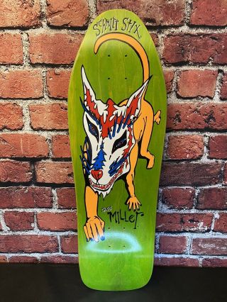 Chris Miller Schmitt Stix Skateboard Deck Large Dog Lucero Old School Green 1980