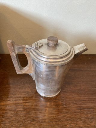 Antique Art Deco Silver Plated Walker & Hall Coffee Pot / Hot Water Pot 2