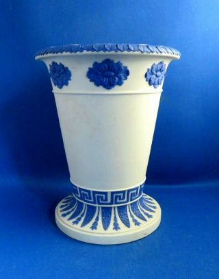 Antique Early 19thc Wedgwood White Biscuit Stoneware Vase C1820 - Jasperware