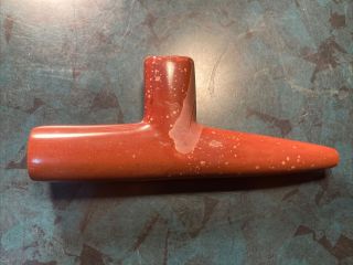 Estate Find Antique Hand Carved Native American Indian Catlinite Pipe 6” X 2 1/4