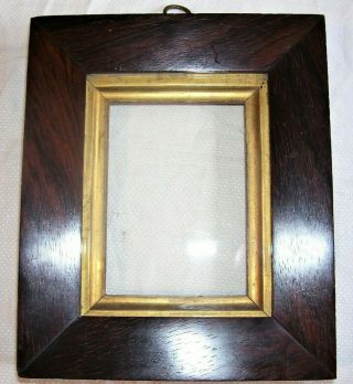 Antique Miniature Lt.  Georgian Rosewood Sully Gilt Slip Picture Frame C.  1830