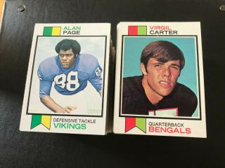 1973 Topps Football Near Complete Set 285 Different - Some Stars,  Ex Or Better