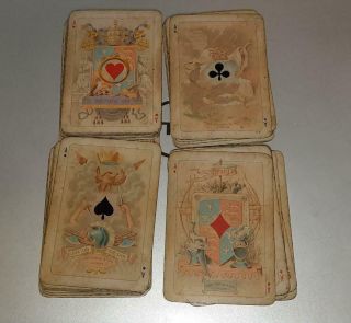 Antique Playing Cards - Goodall And Son.  Historic Shakespeare C.  1890 Bezique