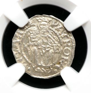 Hungary.  Ferdinand I Silver Denar,  1550 - Kb,  Ngc Ms63,  State