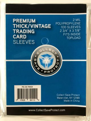 10000 Csp Premium Soft Penny Vintage Thick Jersey Card Sleeves 2 3/4 X 3 7/8 "