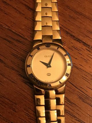Gucci 18k Gold Plated Swiss Quartz Ladies Wrist Watch 3300l